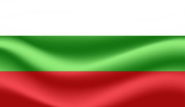 El sallayan grunge desenli Bulgaristan bayrağı. Vektör arkaplanı.