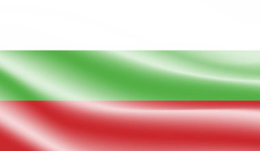 El sallayan grunge desenli Bulgaristan bayrağı. Vektör arkaplanı.