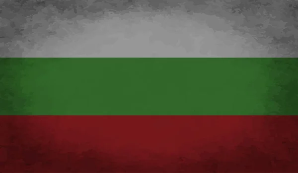 불가리아 깃발에 질감을 흔들며 깃발을 휘둘렀습니다 — 스톡 벡터
