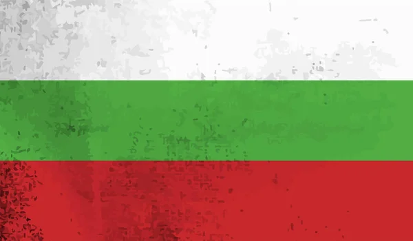 Bandeira Bulgária Com Textura Grunge Ondulante Fundo Vetorial —  Vetores de Stock