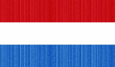 Lüksemburg bayrağı, sallanan grunge dokusuyla. Vektör arkaplanı.