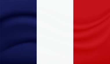 El sallayan grunge desenli Fransa bayrağı. Vektör arkaplanı.