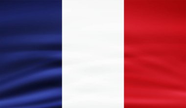 El sallayan grunge desenli Fransa bayrağı. Vektör arkaplanı.