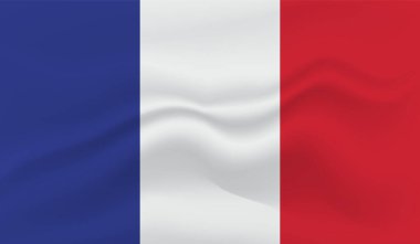 El sallayan grunge desenli Fransa bayrağı. Vektör arkaplanı.