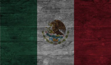 Grunge Mexico bayrağı desenli arka plan. Vektör illüstrasyonu