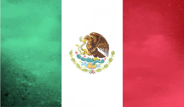 Grunge Mexico bayrağı desenli arka plan. Vektör illüstrasyonu