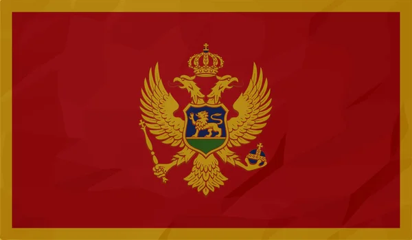 Montenegro Lippu Heiluttaen Grunge Rakenne Vektorin Tausta — vektorikuva