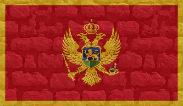 Montenegro Flag Med Vinkende Grunge Tekstur Vektorbaggrund – Stock-vektor