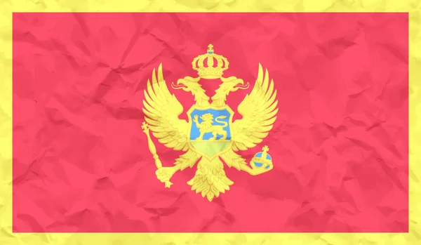 Montenegro Flag Med Vinkende Grunge Tekstur Vektorbaggrund – Stock-vektor