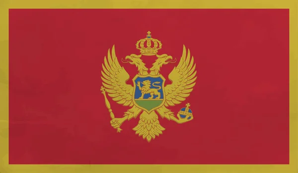 Montenegro Flag Med Vinkende Grunge Tekstur Vektorbaggrund – Stock-vektor