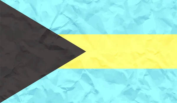 Bandeira Das Bahamas Com Textura Grunge Ondulante Fundo Vetorial — Vetor de Stock