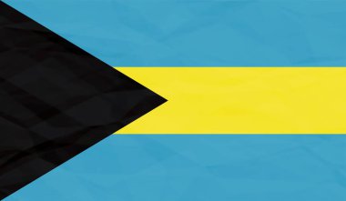 Sallanan grunge desenli Bahama bayrağı. Vektör arkaplanı.