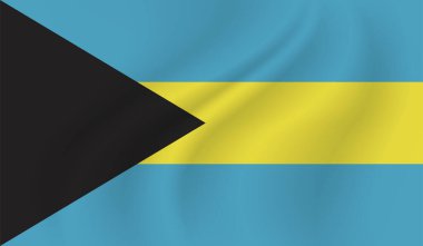 Sallanan grunge desenli Bahama bayrağı. Vektör arkaplanı.