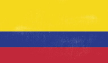 Sallanan grunge desenli Columbia bayrağı. Vektör arkaplanı.