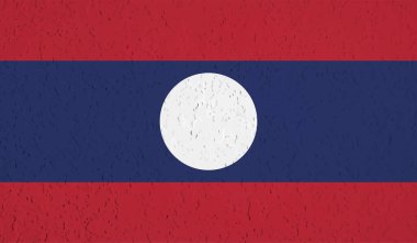 Laos grunge bayrağı köşegen arka planı. Vektör illüstrasyonu.
