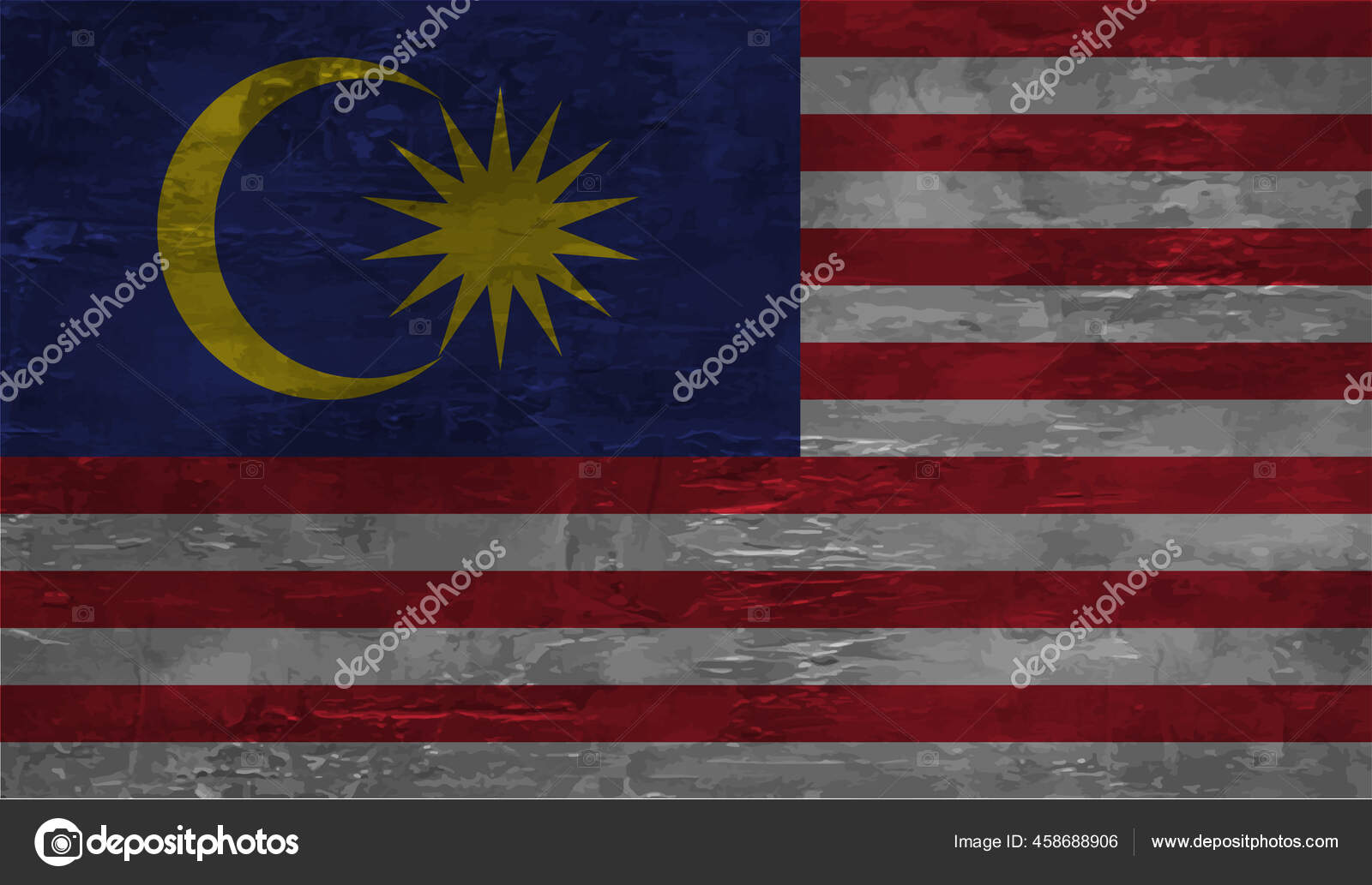 Bulan Sabit Bendera Malaysia / Bendera Nasional Malaysia Ikon Warna