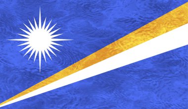 Marshall Adaları Bayrak Vektör Elleri Yuvarlak Fırça ile Boyalı