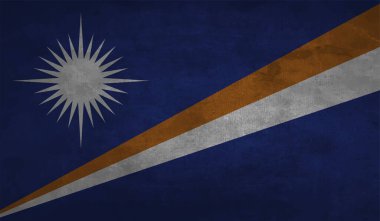 Marshall Adaları Bayrak Vektör Elleri Yuvarlak Fırça ile Boyalı