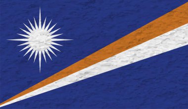 Marshall Adaları Bayrak Vektör Elleri Yuvarlak Fırça ile Boyalı