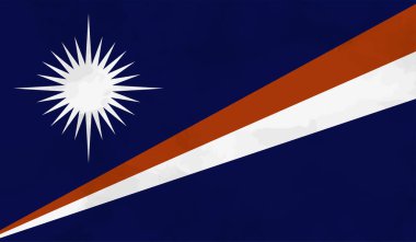 Marshall Adaları Bayrak Vektör Elleri Yuvarlak Fırça ile Boyalı