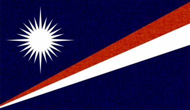 Marshall Adaları Bayrak Vektör Elleri Yuvarlak Fırça ile Boyalı