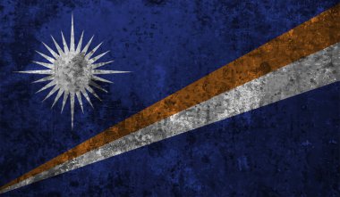 Marshall Adaları Bayrak Vektör Elleri Yuvarlak Fırça ile Boyalı