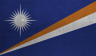 Marshall Adaları Bayrak Vektör Elleri Yuvarlak Fırça ile Boyalı