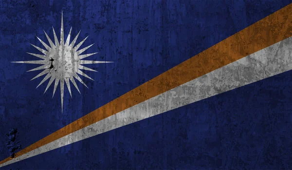 Marshall Adaları Bayrak Vektör Elleri Yuvarlak Fırça ile Boyalı