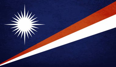 Marshall Adaları Bayrak Vektör Elleri Yuvarlak Fırça ile Boyalı