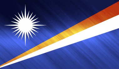 Marshall Adaları Bayrak Vektör Elleri Yuvarlak Fırça ile Boyalı