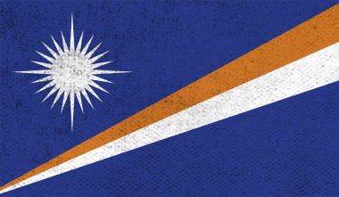 Marshall Adaları Bayrak Vektör Elleri Yuvarlak Fırça ile Boyalı