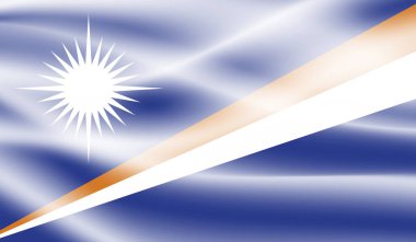 Marshall Adaları Bayrak Vektör Elleri Yuvarlak Fırça ile Boyalı