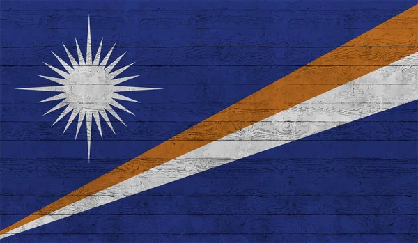 Marshall Adaları Bayrak Vektör Elleri Yuvarlak Fırça ile Boyalı