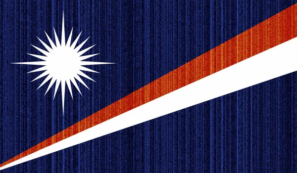 Marshall Adaları Bayrak Vektör Elleri Yuvarlak Fırça ile Boyalı