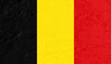Grunge Belçika bayrağı desenli arka plan. Vektör illüstrasyonu