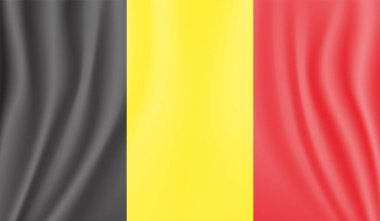 Grunge Belçika bayrağı desenli arka plan. Vektör illüstrasyonu