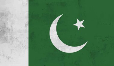 Pakistan ulusal bayrağı grunge stilinde oluşturuldu