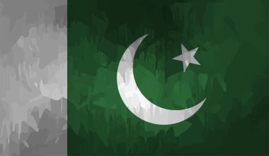 Pakistan ulusal bayrağı grunge stilinde oluşturuldu