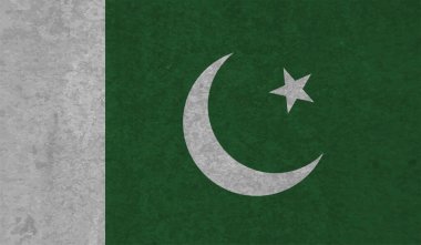 Pakistan ulusal bayrağı grunge stilinde oluşturuldu