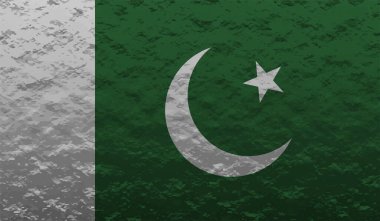 Pakistan ulusal bayrağı grunge stilinde oluşturuldu