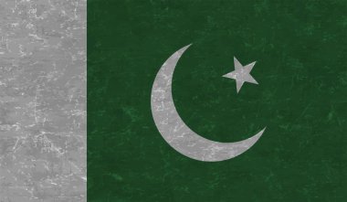 Pakistan ulusal bayrağı grunge stilinde oluşturuldu