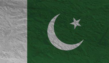 Pakistan ulusal bayrağı grunge stilinde oluşturuldu