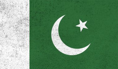 Pakistan ulusal bayrağı grunge stilinde oluşturuldu