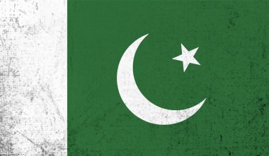 Pakistan ulusal bayrağı grunge stilinde oluşturuldu