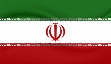 Buruşmuş kağıt ve grunge efektiyle İran bayrağı