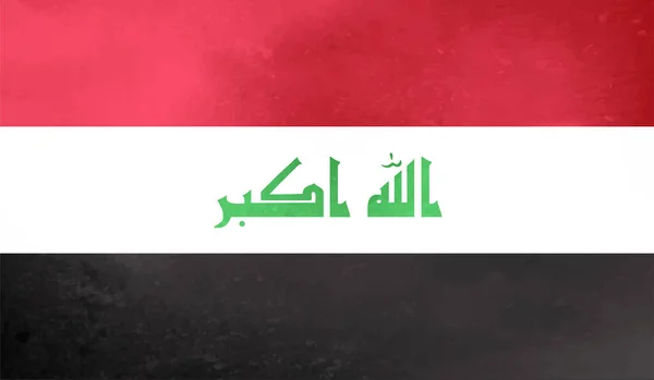 Bandera Irak Con Textura Grunge Ondeante Fondo Vectorial — Archivo Imágenes Vectoriales