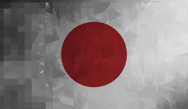 Grunge Vektörü Japan Bayrağı Web Tasarım Işi Için Renkli — Stok Vektör