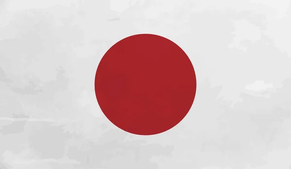 Grunge Vektor Japan Flagge Bunt Für Web Und Design — Stockvektor