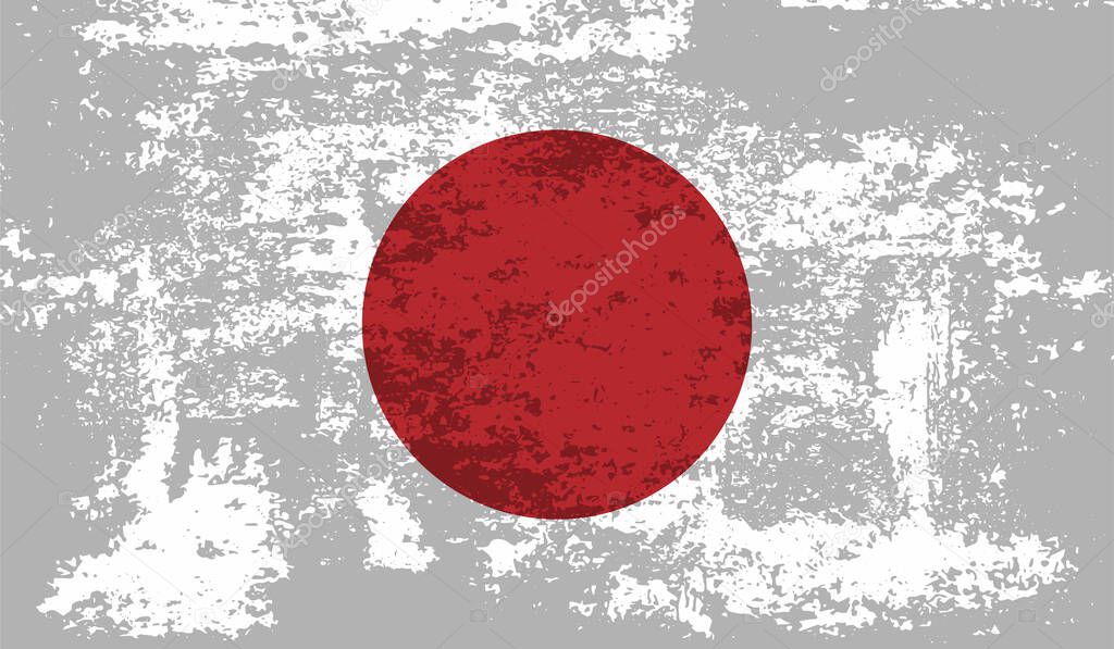 Grunge vector japan flag colorful for web and design work