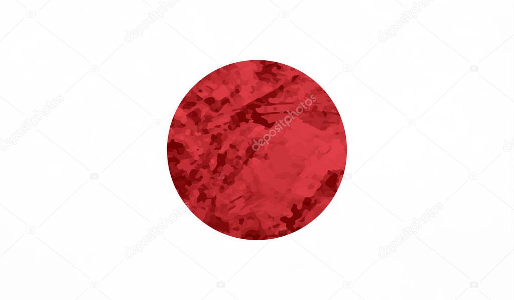 Grunge vector japan flag colorful for web and design work